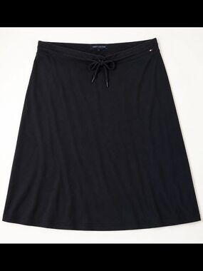 Tommy Hilfiger Black A-Line Drawstring Skirt Size 8